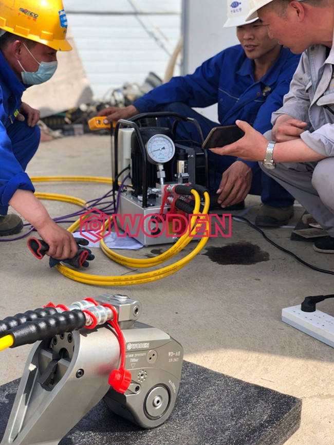 杏盛液压扳手应用于盘锦某石化炼化厂 杏盛液压扳手应用于盘锦某石化炼化厂