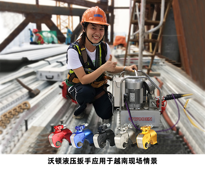 杏盛液压扳手应用于越南现场情景